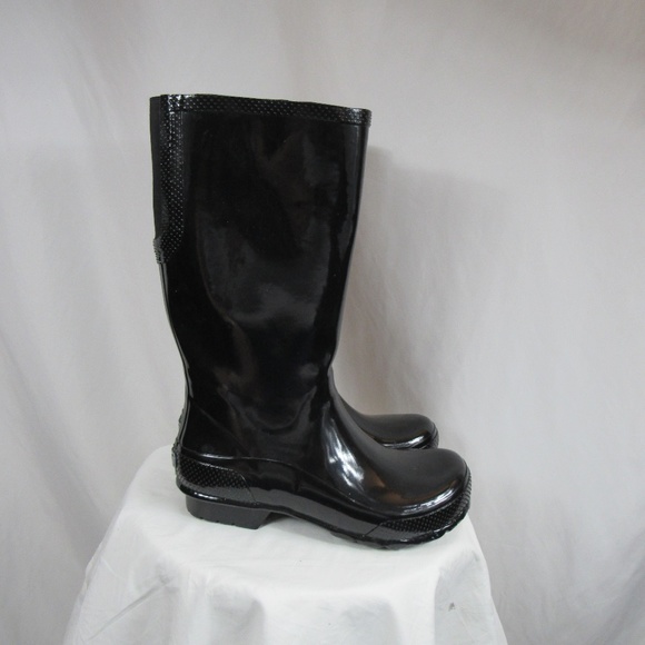 crocs Shoes - Crocs Tall Black Shiny Rain Snow Boots 9 NEW